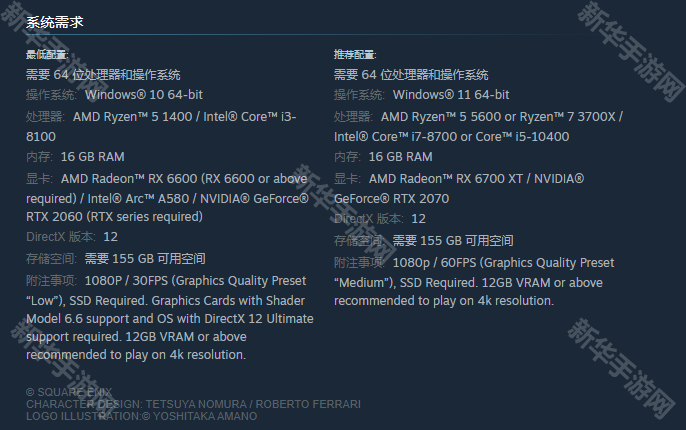 最终幻想7重生PC所需存储空间介绍
