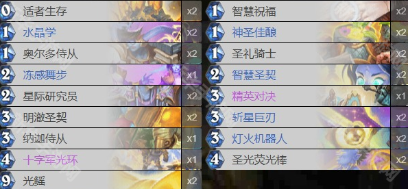 《炉石传说》最新版本奇迹骑卡组代码分享