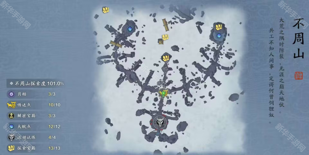 天涯明月刀手游徐海地图天赋点/解密宝箱位置一览