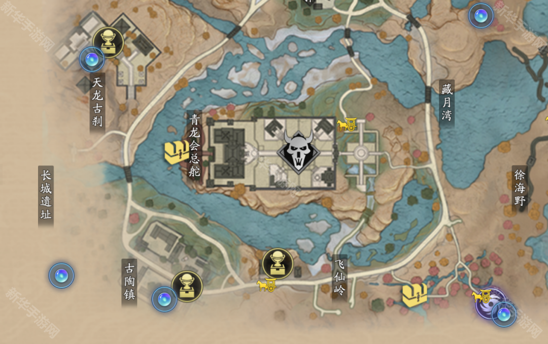 天涯明月刀手游徐海地图天赋点/解密宝箱位置一览