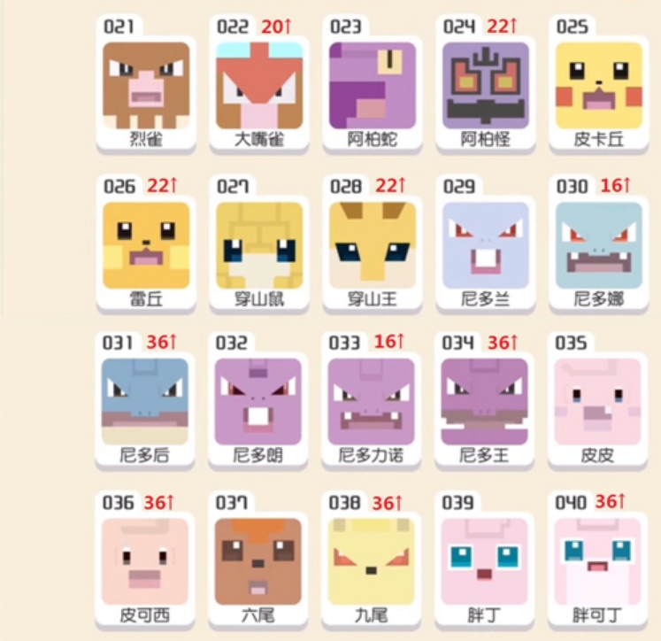 宝可梦大探险进化最全图鉴