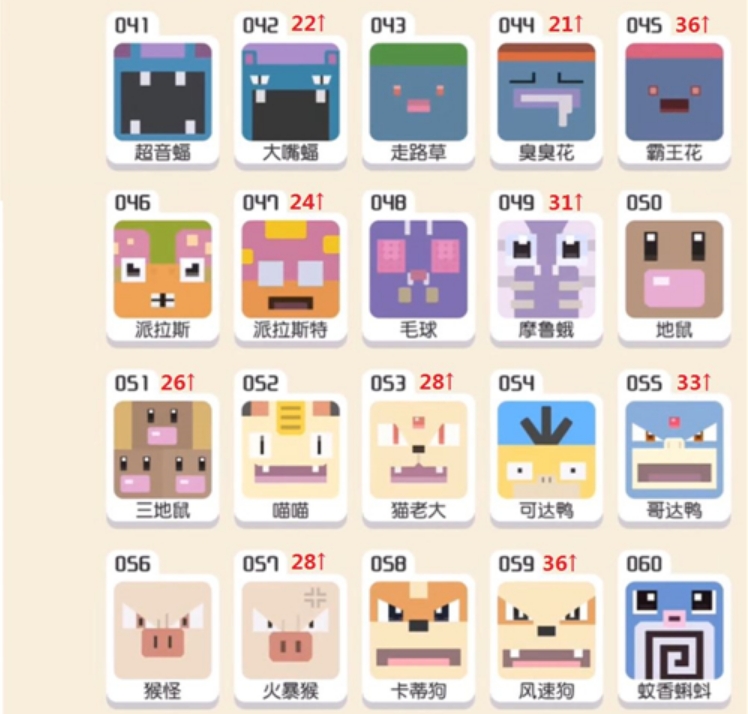 宝可梦大探险进化最全图鉴