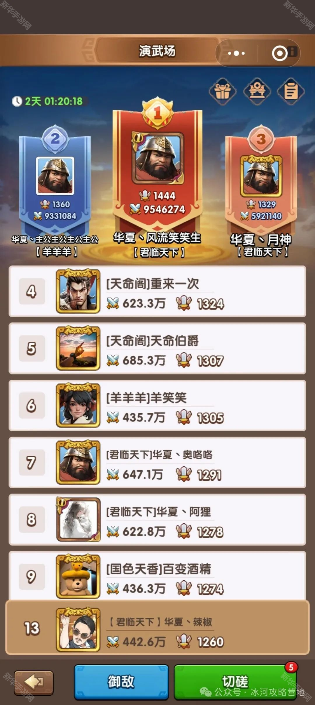 三国冰河时代演武场上分攻略