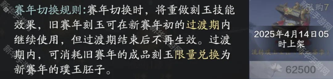 天涯明月刀手游新赛季养成重置机制介绍